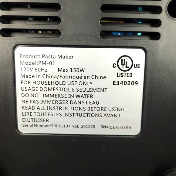 Emeril Lagasse Pasta Maker PM-01 Automatic Pasta Maker Noodle Machine BASE ONLY - Picture 11 of 11